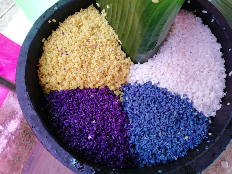 Hà Giang ăn gì ở đâu - xôi ngũ sắc